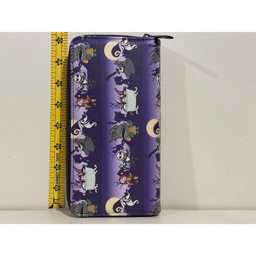 Loungefly Nightmare Before Christmas Women Purple wallet Jack Sally Zero EUC